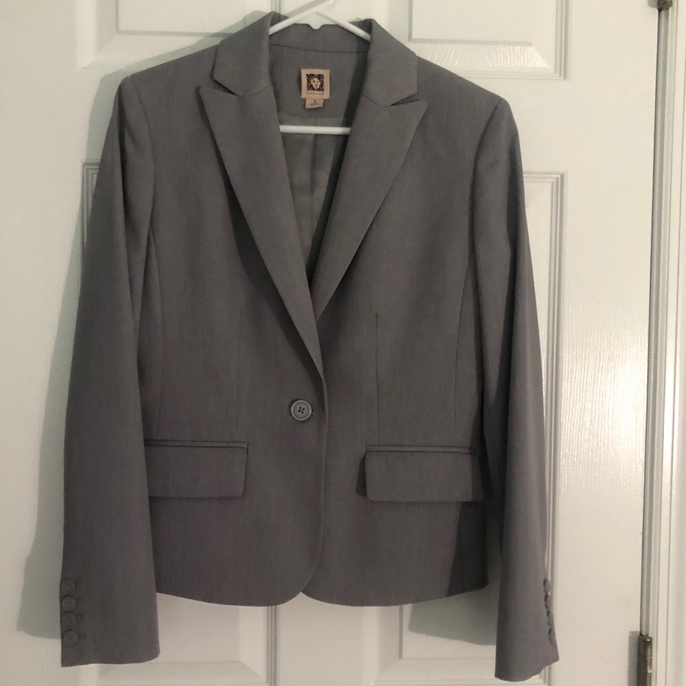 Anne Klein professional grey blazer jacket